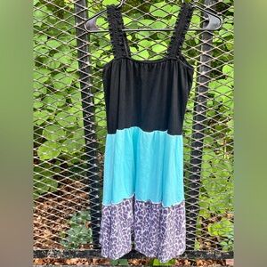 Black and Blue Colorblock Dress